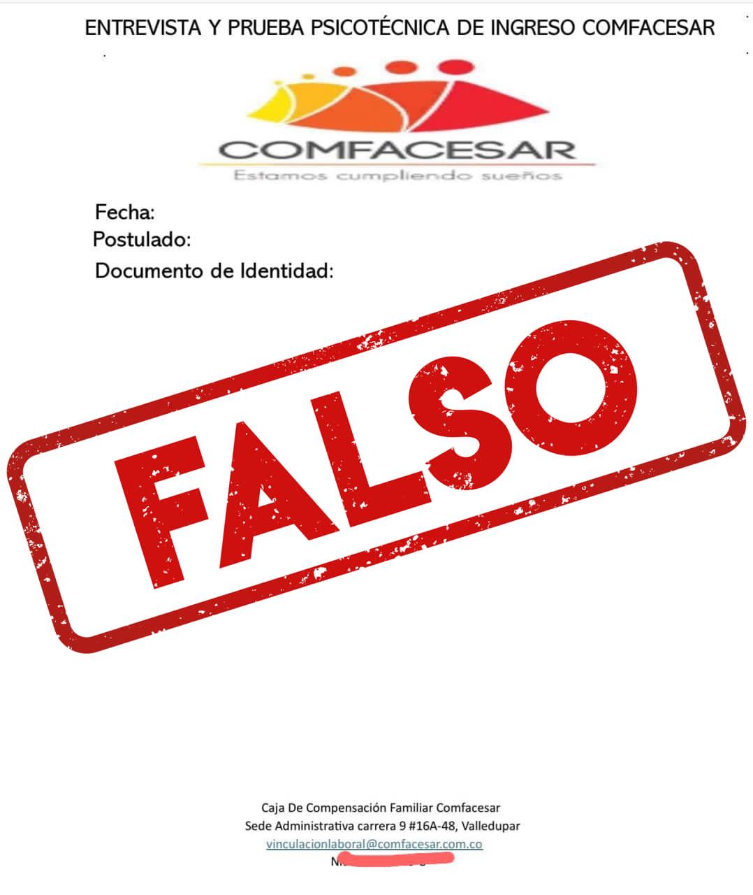 Comfacesar alerta a sus afiliados sobre Intentos de estafa y ...